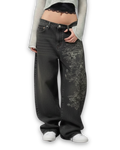 Golden Floral Jeans