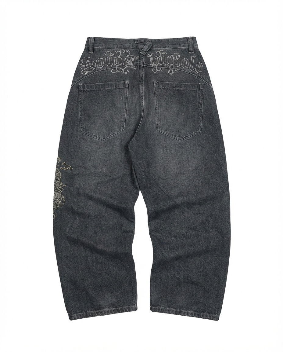 Phantom Etch Wide Denim
