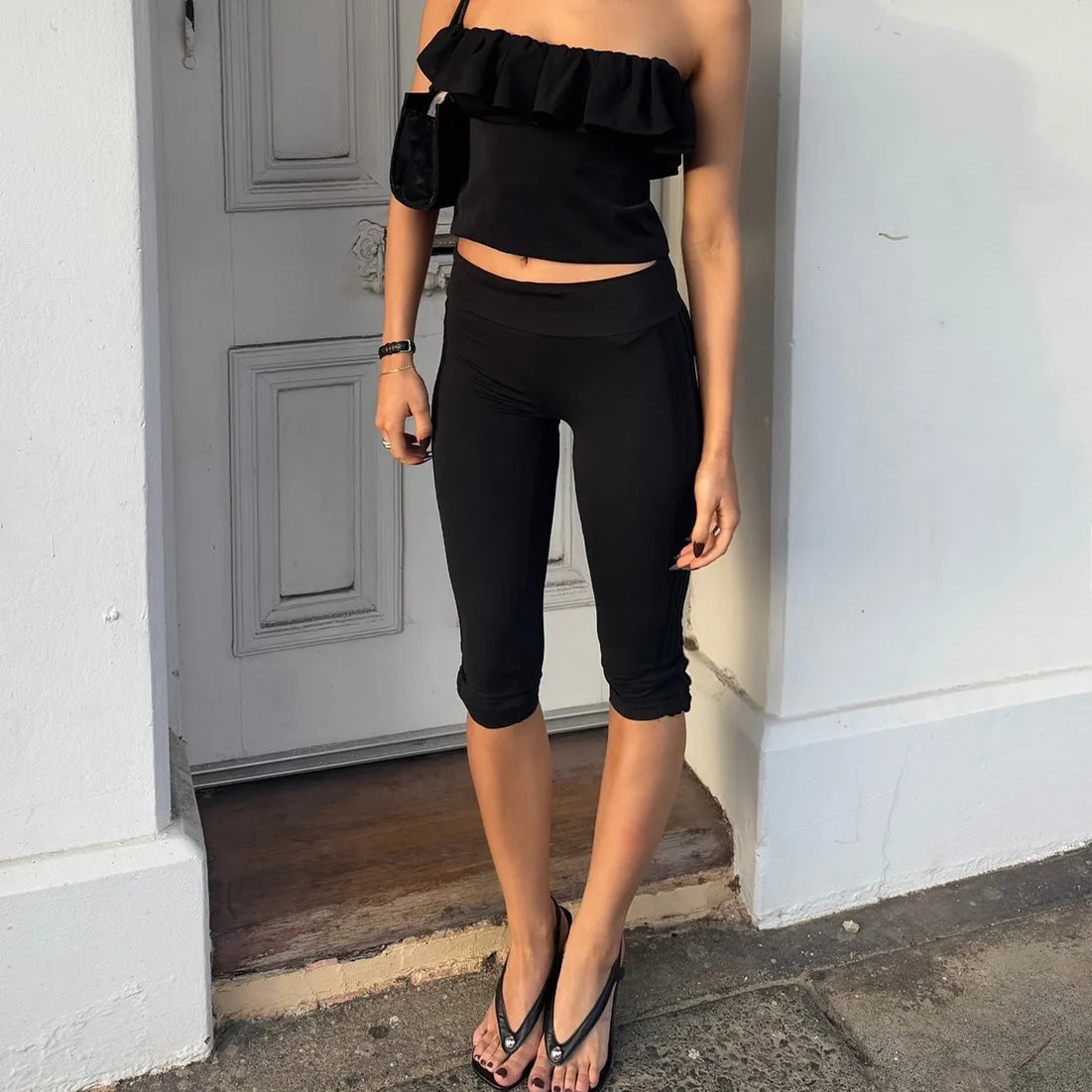 Plain Cotton Capris