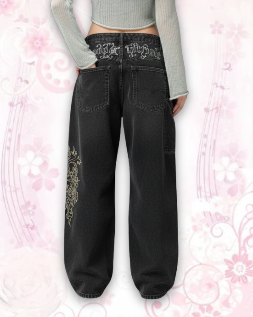 Phantom Etch Wide Denim