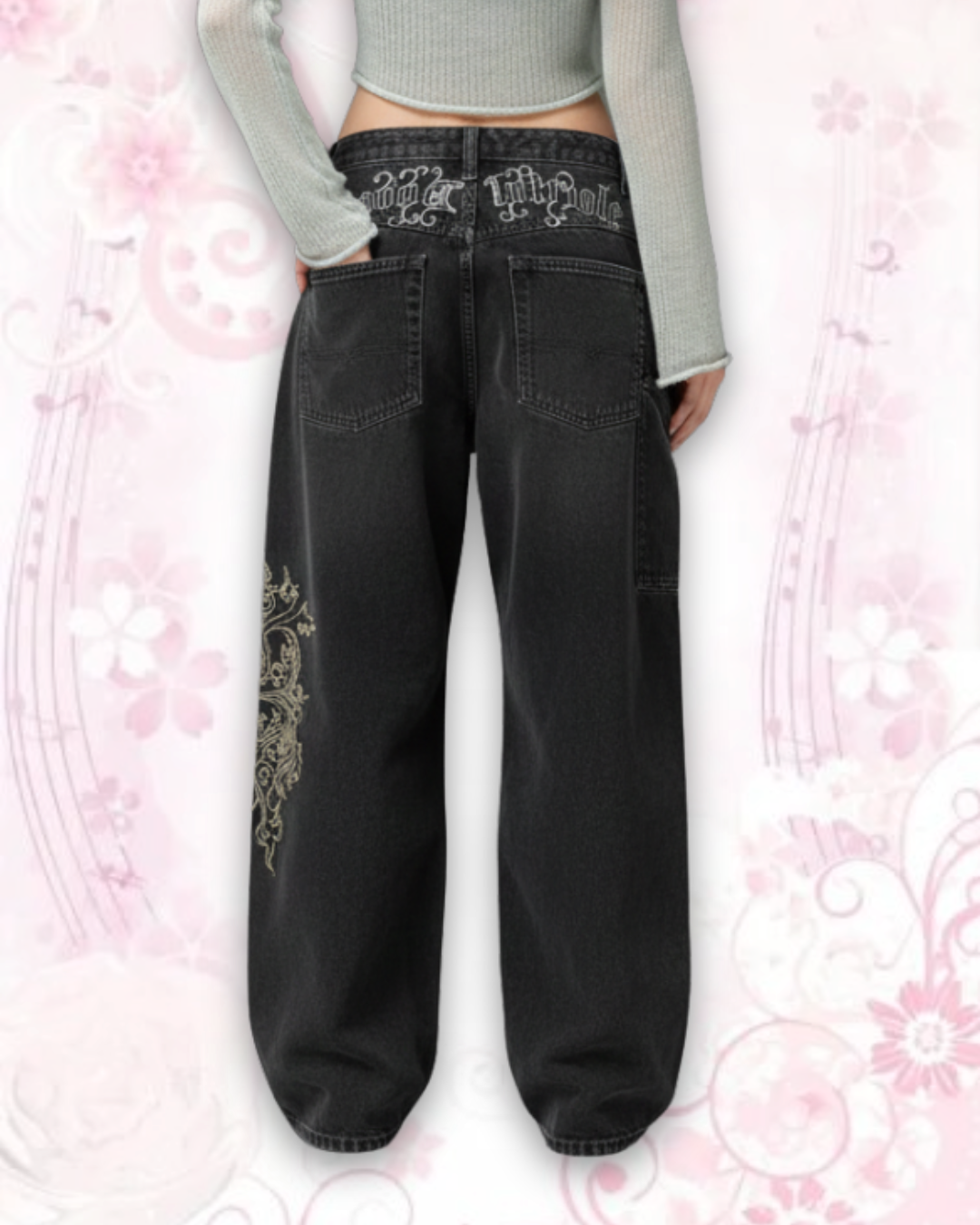 Phantom Etch Wide Denim